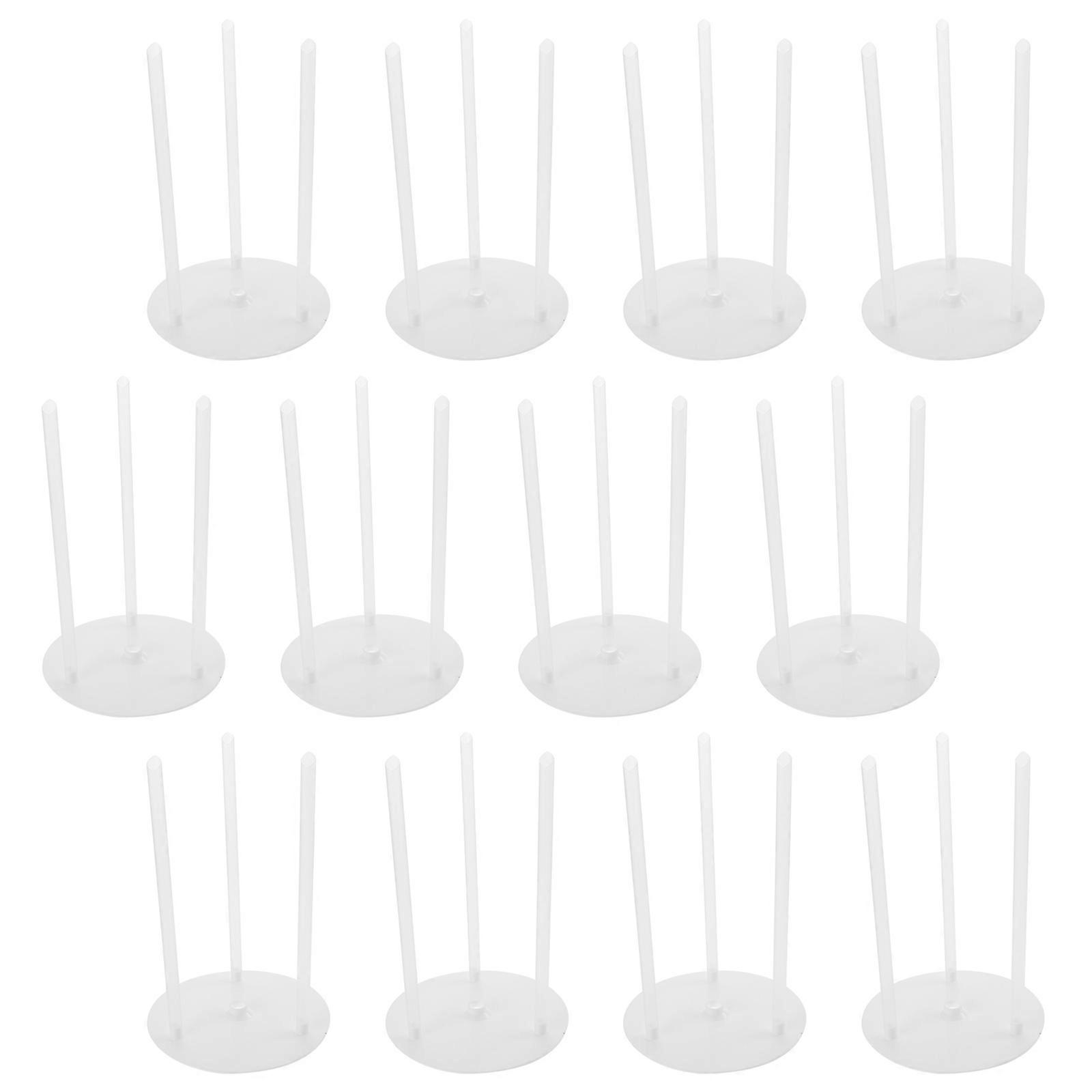 Cake Display Stand Supporting Stands for Cake Baking Supplies 16cm Transparent 10Sets