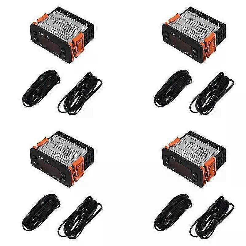 4X ETC-974 Mini Temperature Controller Refrigerator Thermostat Regulator Thermoregulator Thermocouple NTC Dual Sensor