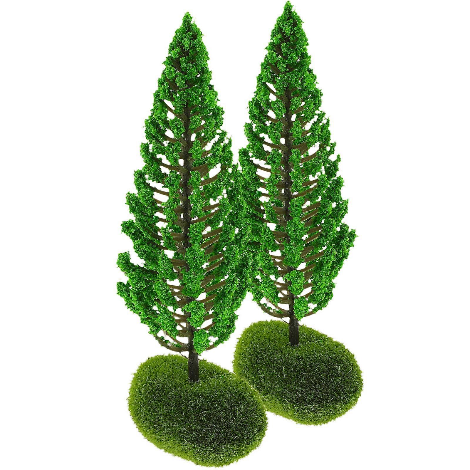 Miniature Diorama Trees Green Scenery Tree For Micro Landscaping .5X5X3.5CM Realistic Design 2Pcs