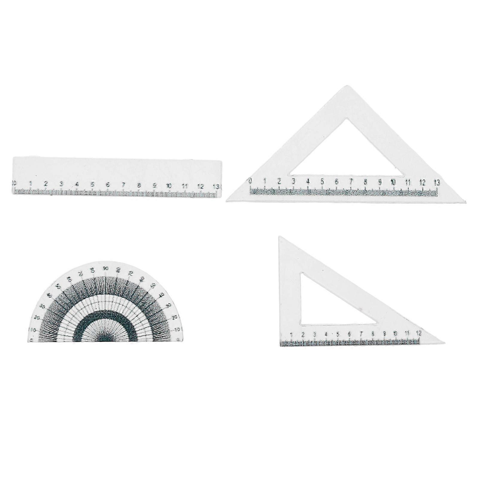 4pcs Mini Rulers for Dollhouse Decor & Learning Realistic Design for Miniature Models, Creative Activities & Tiny House Decoration