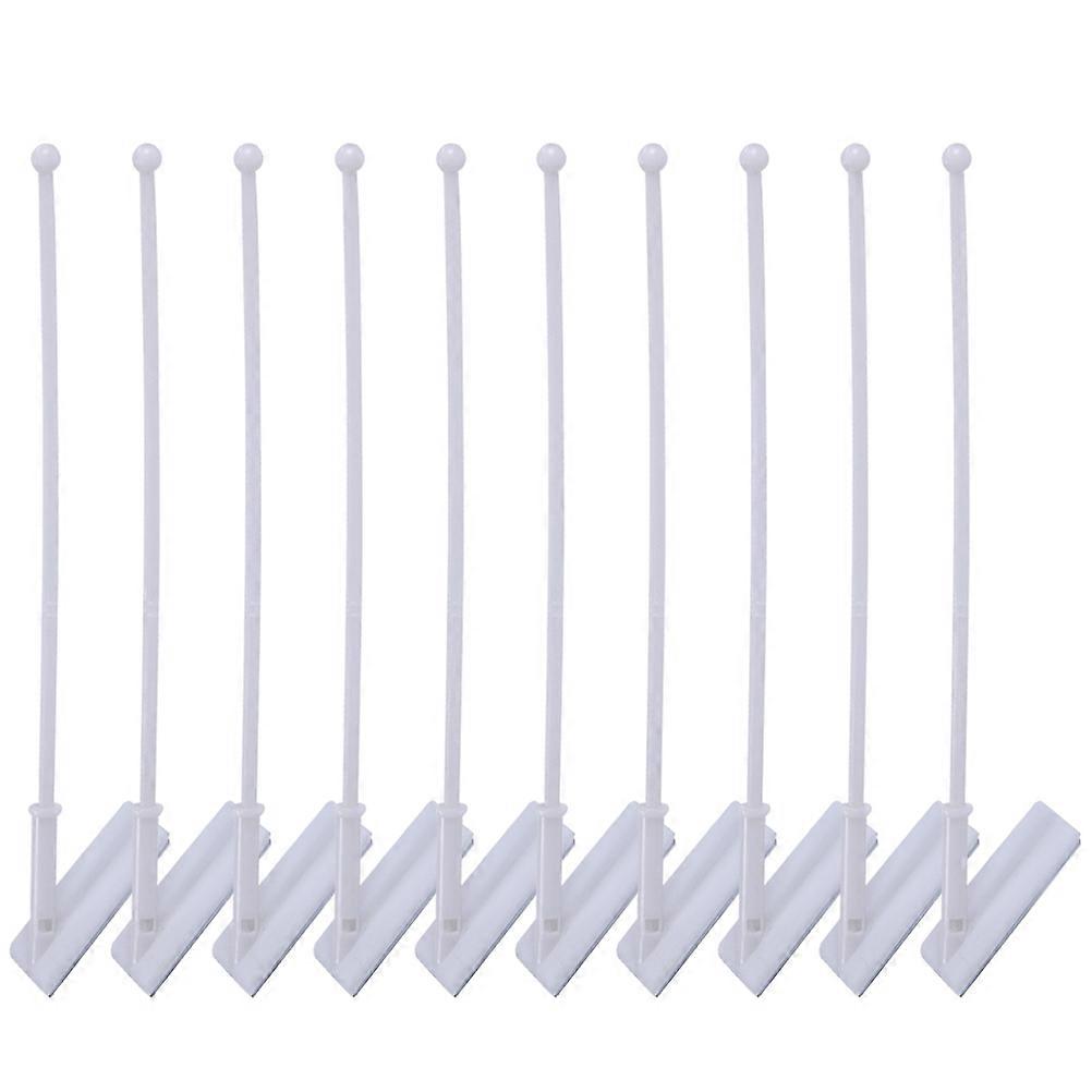 Flag Fixing Car Window Flags For Vehicles PP Material White 28x7cm 10Pcs