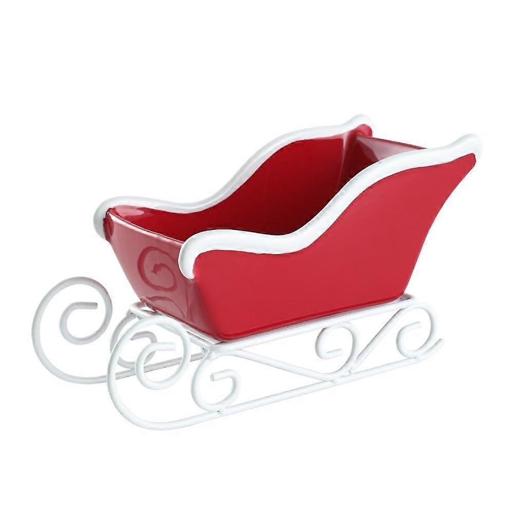 Unique Christmas vase with sleigh motif – red and green, exquisite shape, festive for every room Ref: 2123