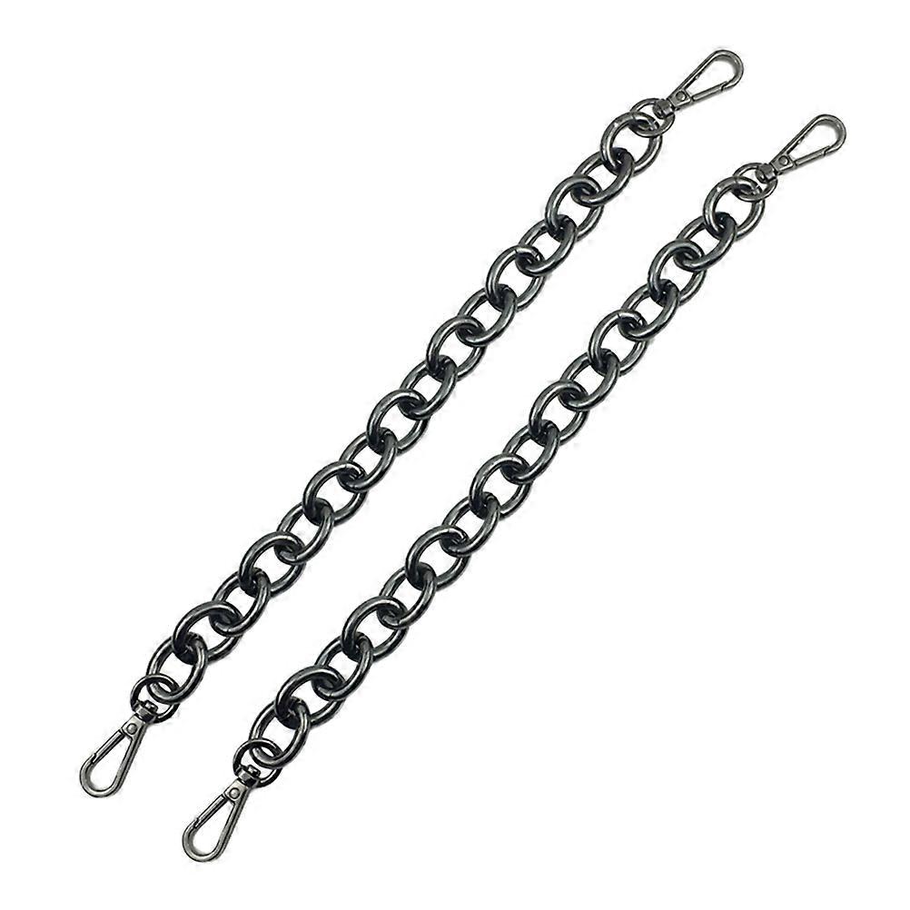Bag Chain Handbag Chains Replacement Strap Diy Craft Projects Handbag Luggage Black 30cm Circular Links Antique 2Pack