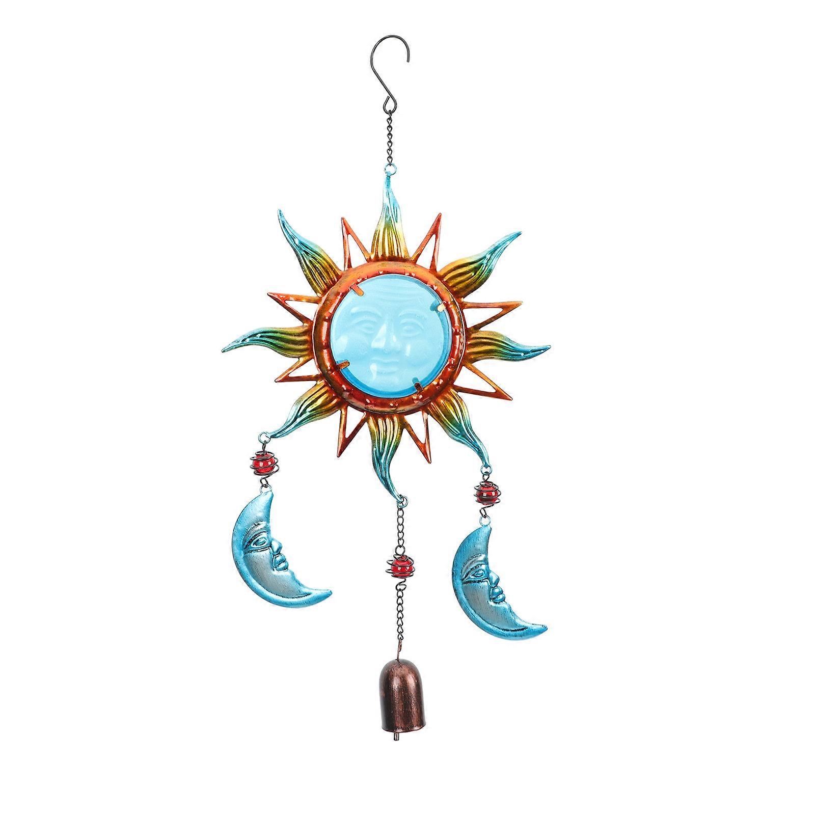 Blue Glass Wind Chime Pendant for Decor with Hanging Design and Crisp Sound 1pc