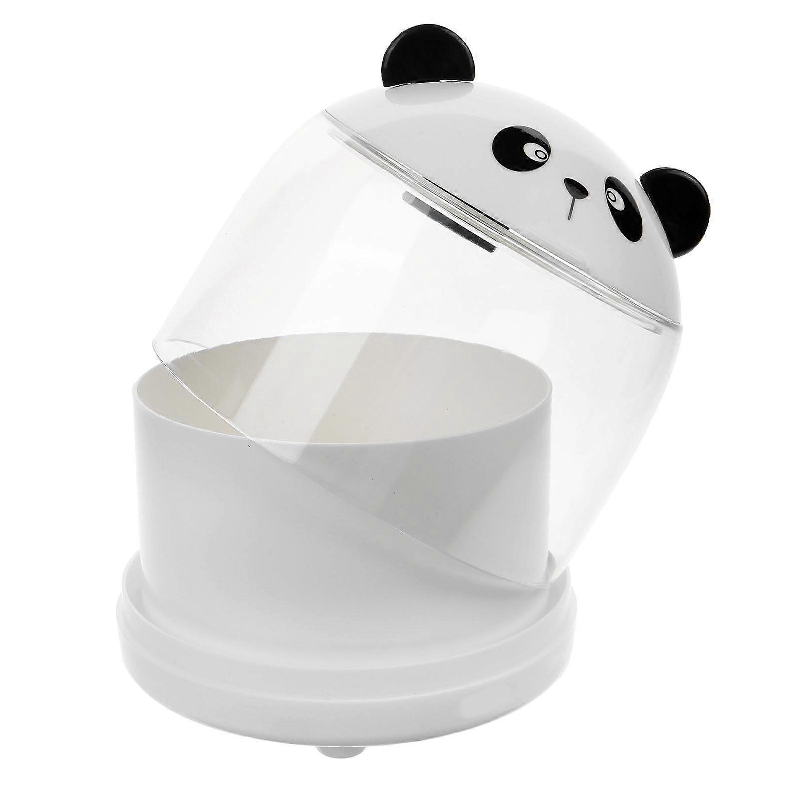 Desk Trashcan Modern Design Wastebasket Bathroom Use Milk White Proper Capacity 1Set