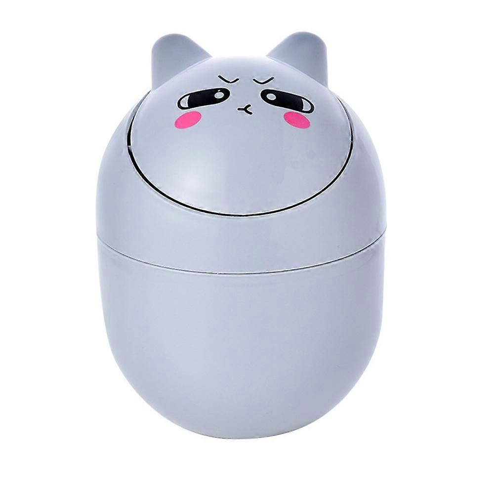 Lovely Trash Bin Design Rectangular Shape Waste Collection For Women 18x13cm Light Grey 1Set