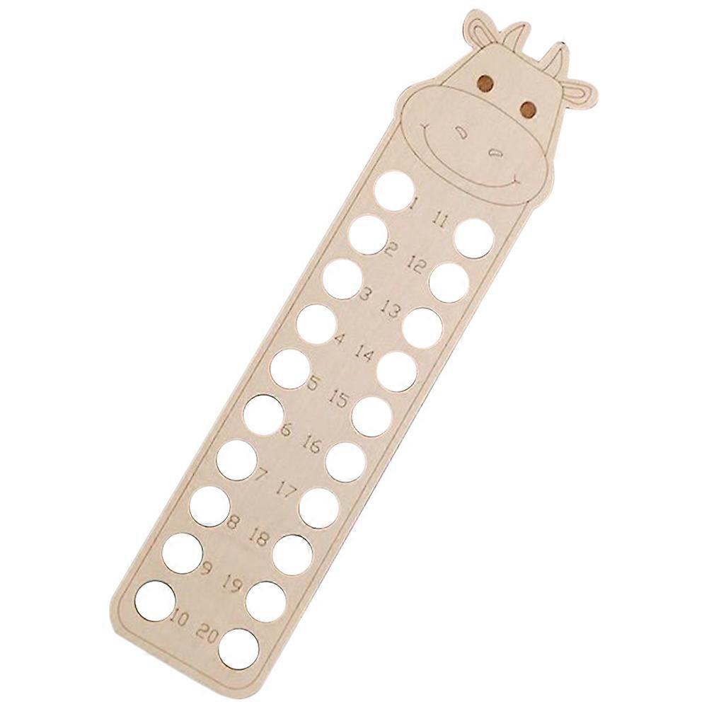 Sewing Spool Holder Wooden Cross Stitch Thread Holder Embroidery Floss Organizer Winding Plate Keeper Beige 23x5.7cm 1Pcs