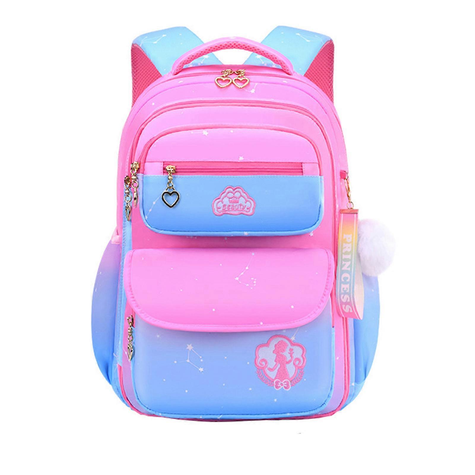 Cartoon School Bag Princess Style Printed Lightweight Oversized Backpack School Student Supply