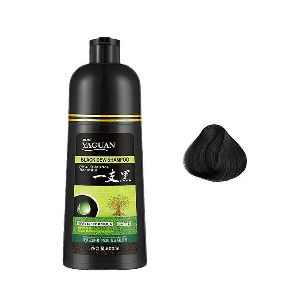 Yaguan yrtti musta kaste shampoo, musta hiusväri shampoo 3-in-1 väri hiusväri