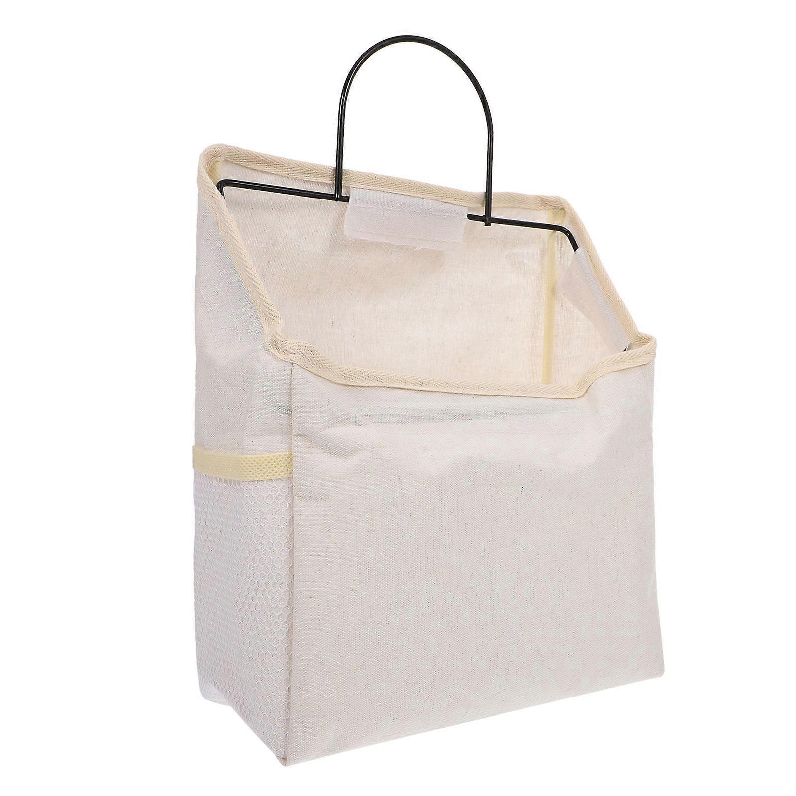 Hanging Storage Bag Wall Mounted Organizer Simple Canvas Design for Bedrooms Offices Living Spaces Magazines and Sundries Storage