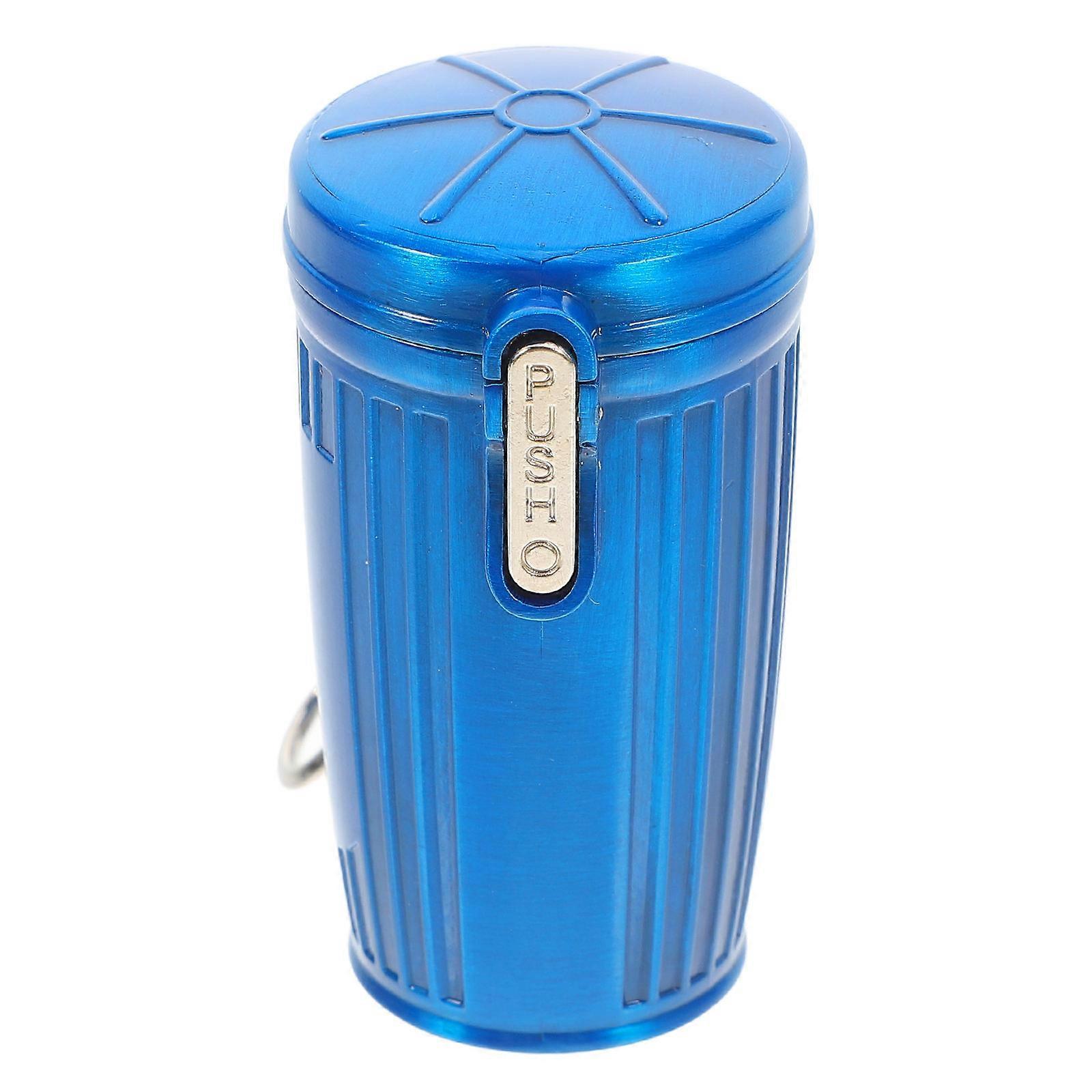 Compact Portable Ashtray with Keychain – Windproof Smokeless Design Lid for Outdoor, Patio, and Travel Use