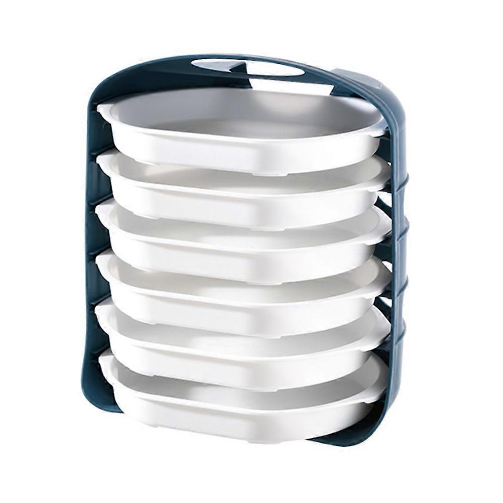 Tableware Rack Kitchen Dish Drying Rack Everyday Use Multi Layer Plastic Salad 10.6X9.4X7.4in 1 Set