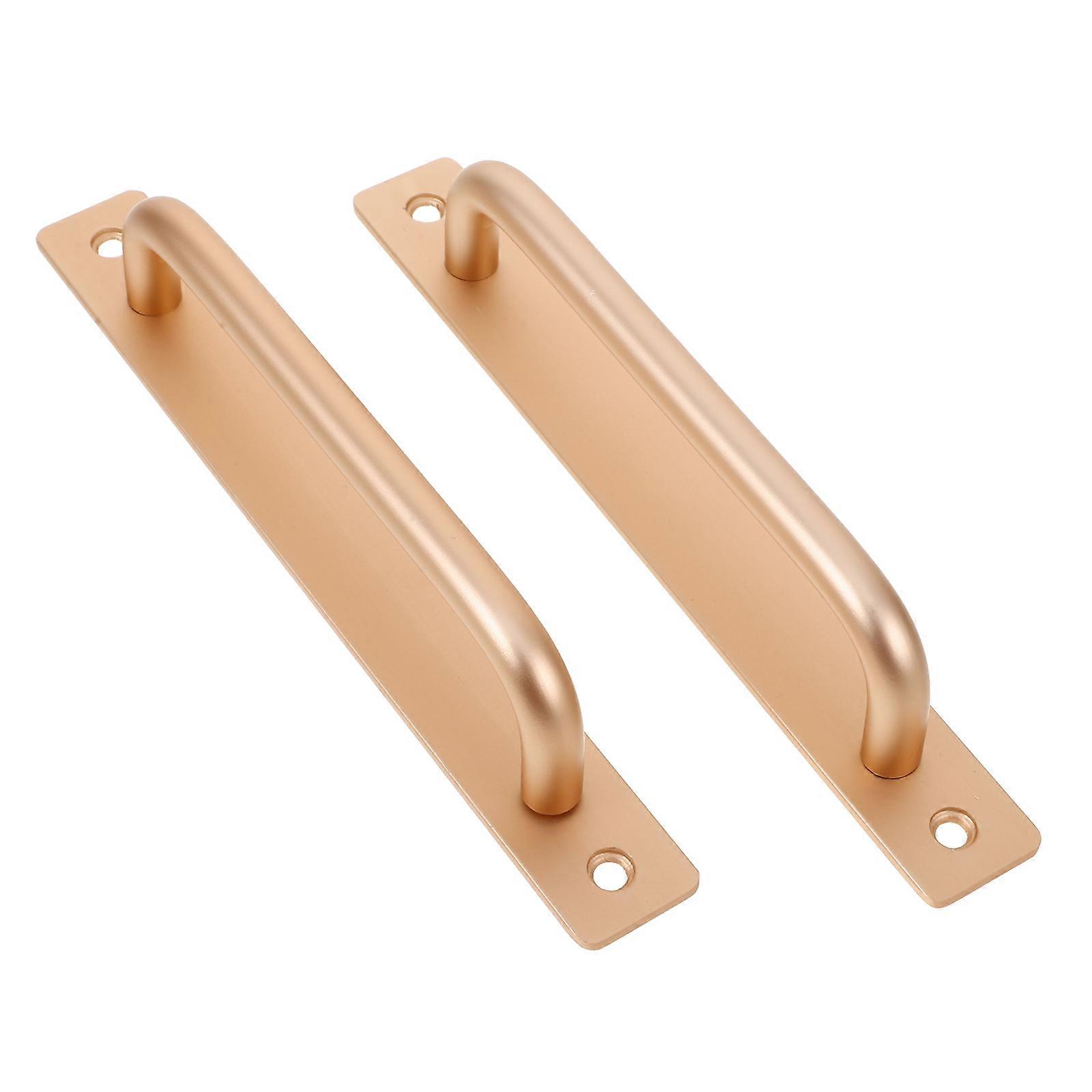 Barn Door Handle Replacement Pull Modern Elegance Golden 18.00X3.50X2.30CM Easy Installation 2Pcs
