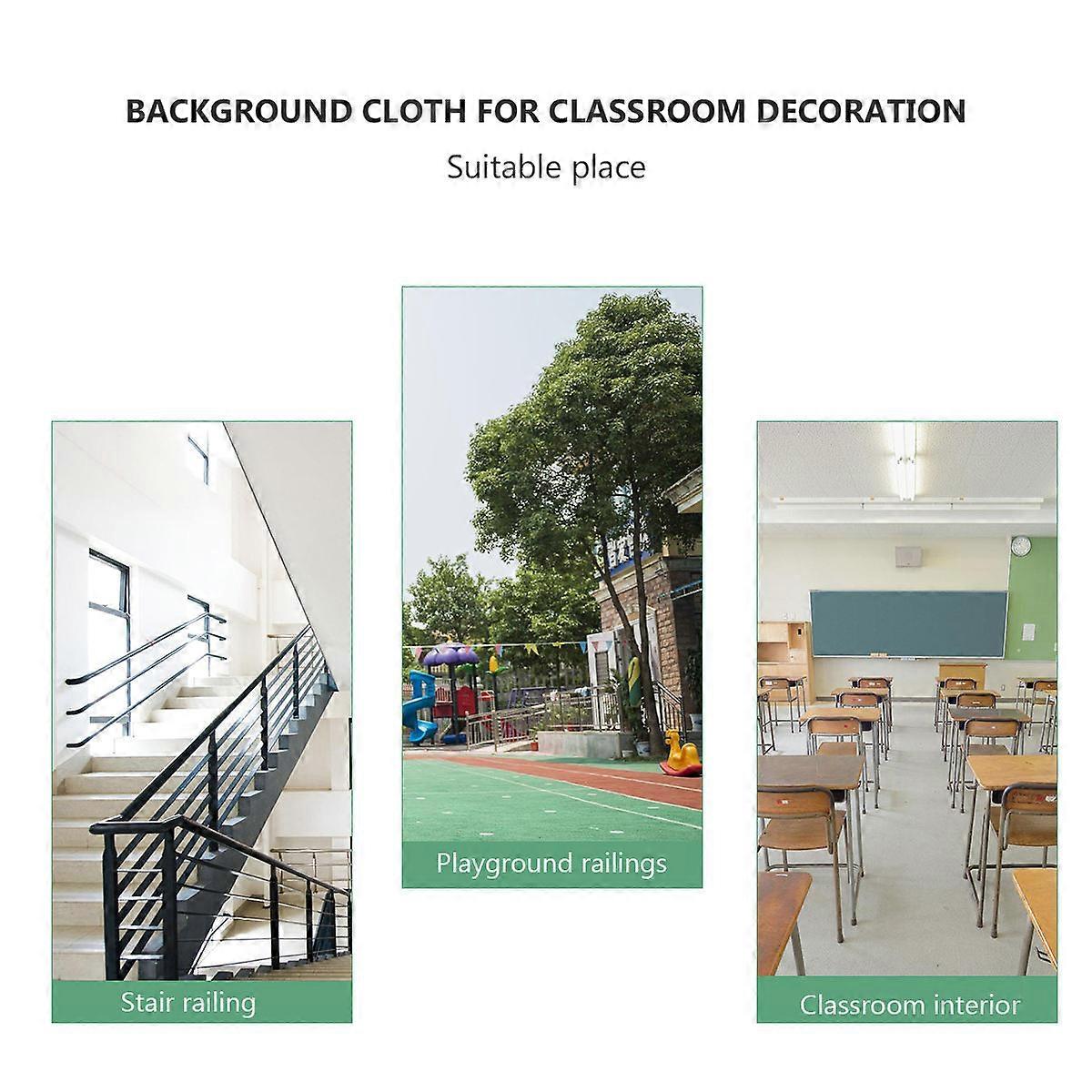 Back to School Banner Classroom Backdrop Decorative Party Hanging Prop for Indoor Outdoor Use with Bright Colors and Print Design