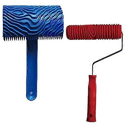 Wood Imitation Tool Set EG300T 7 Rubber Roller MS16 Wood Grain Coating Embossing Roller