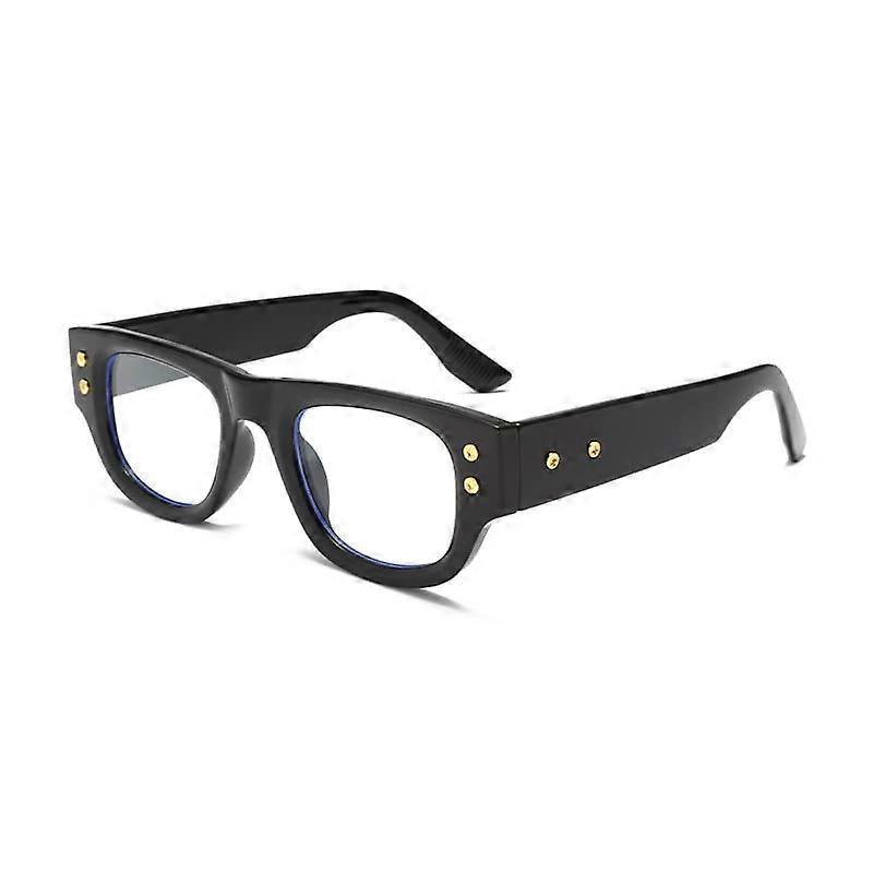 Vintage Blue Light Filter Glasses Rectangular Women's Retro Glasses Without Prescription Women's Square Glasses PC Computer Gaming