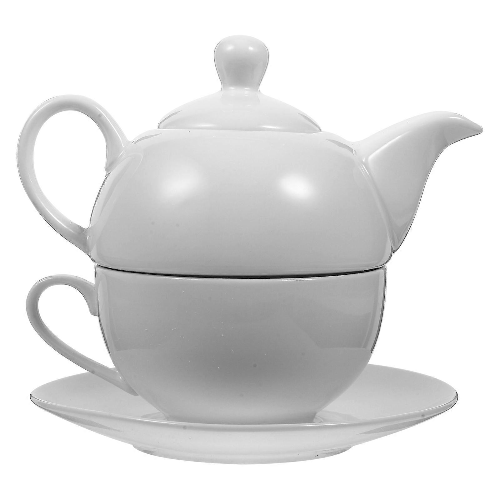 Here's a polished and professional product description for your **1 Set Travel Ceramic Tea Pot Set With Cups And Saucer, Elegant Porcelain