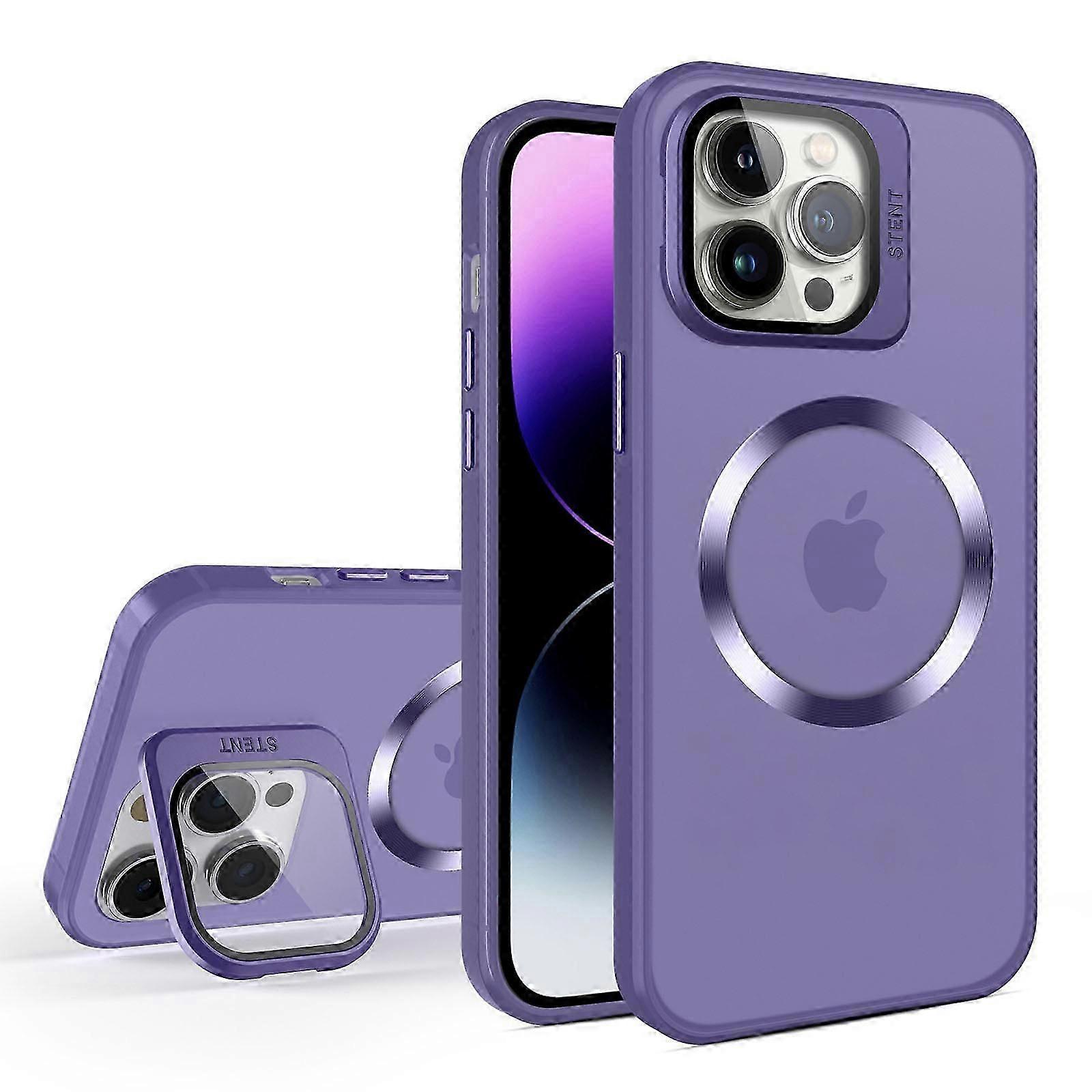 Kamera Kickstand Manyetik KılıfiPhone 15 Pro Max/ 15 Ultra için Halka Standlı, MagSafe Askeri Mat Kılıf ile Uyumlu