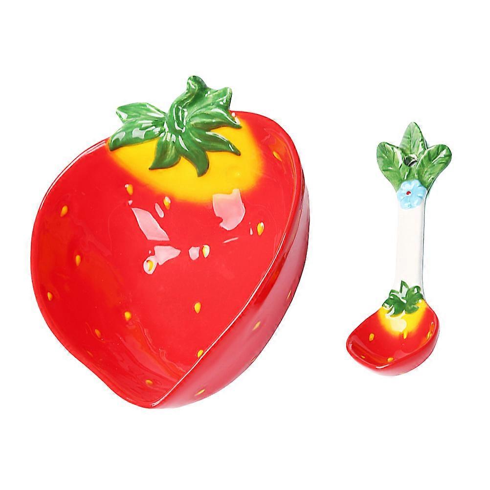 Cute Soup Bowls Ceramic Bowl Children Kindergarten Easy to Clean 5.9×4.9×2.6in Use 1Set