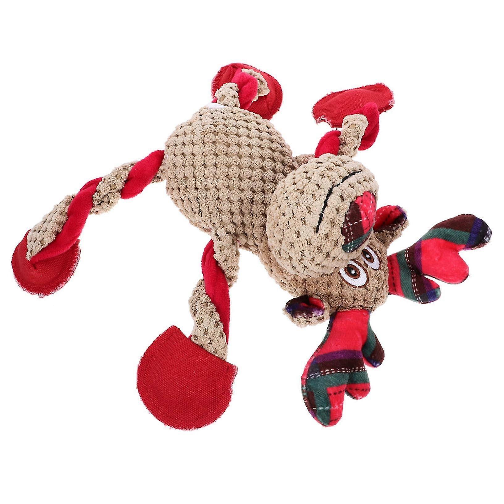 Longlasting squeaky Christmasthemed plush toy for puppies and versatile for pets, stimulates chewing desire.