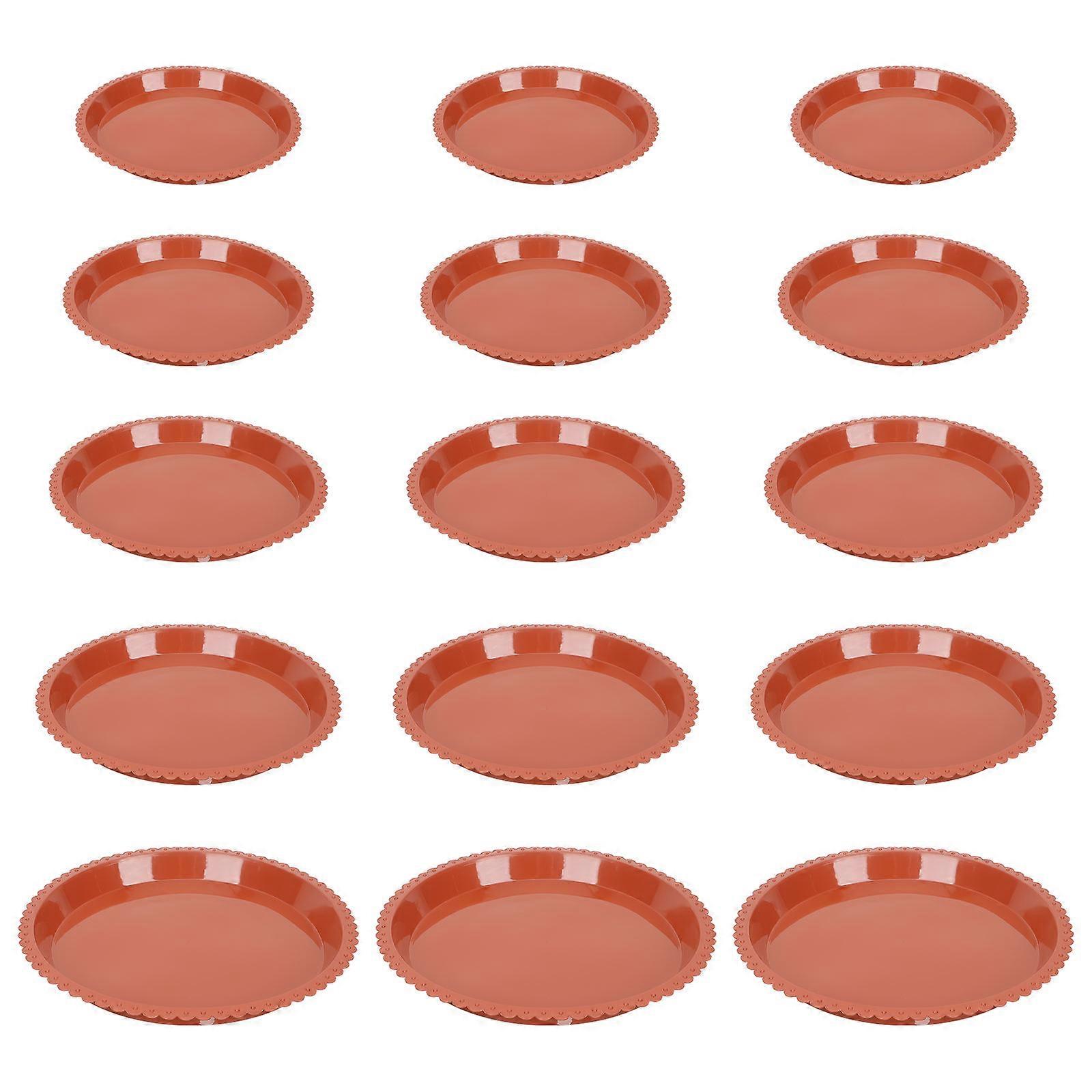 15pcs Durable Plastic Plant Saucer Trays for Flower Pots, Garden Drainage, Floor Protection