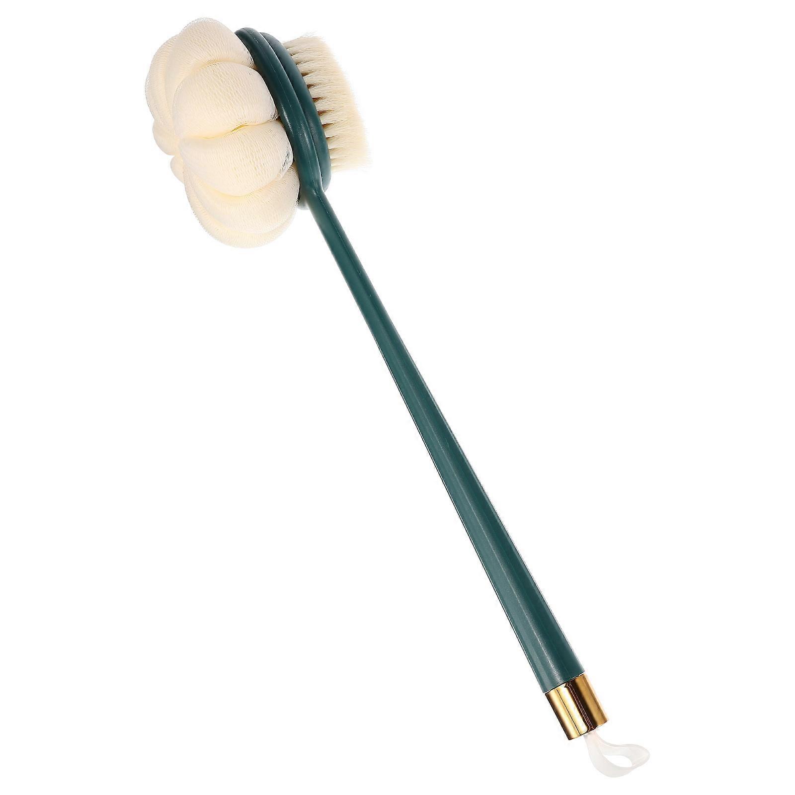 Double Sided Back Scrubber with Long Handle   Soft Bristle Bath Brush for Easy Self Cleaning and Daily Skin Care