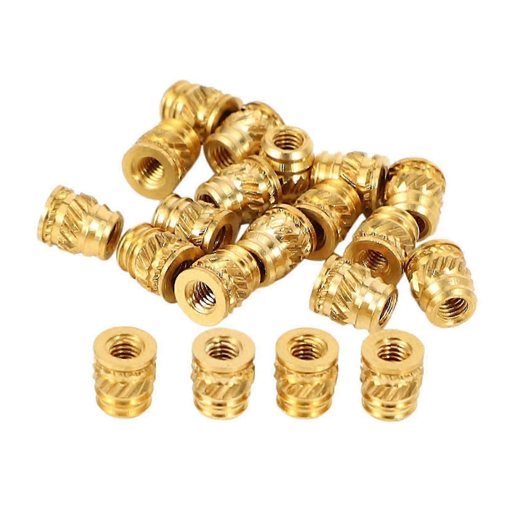 20pcs/set M3 3mm M3-0.5 Copper Threaded Metal Heat Set Screw Inserts