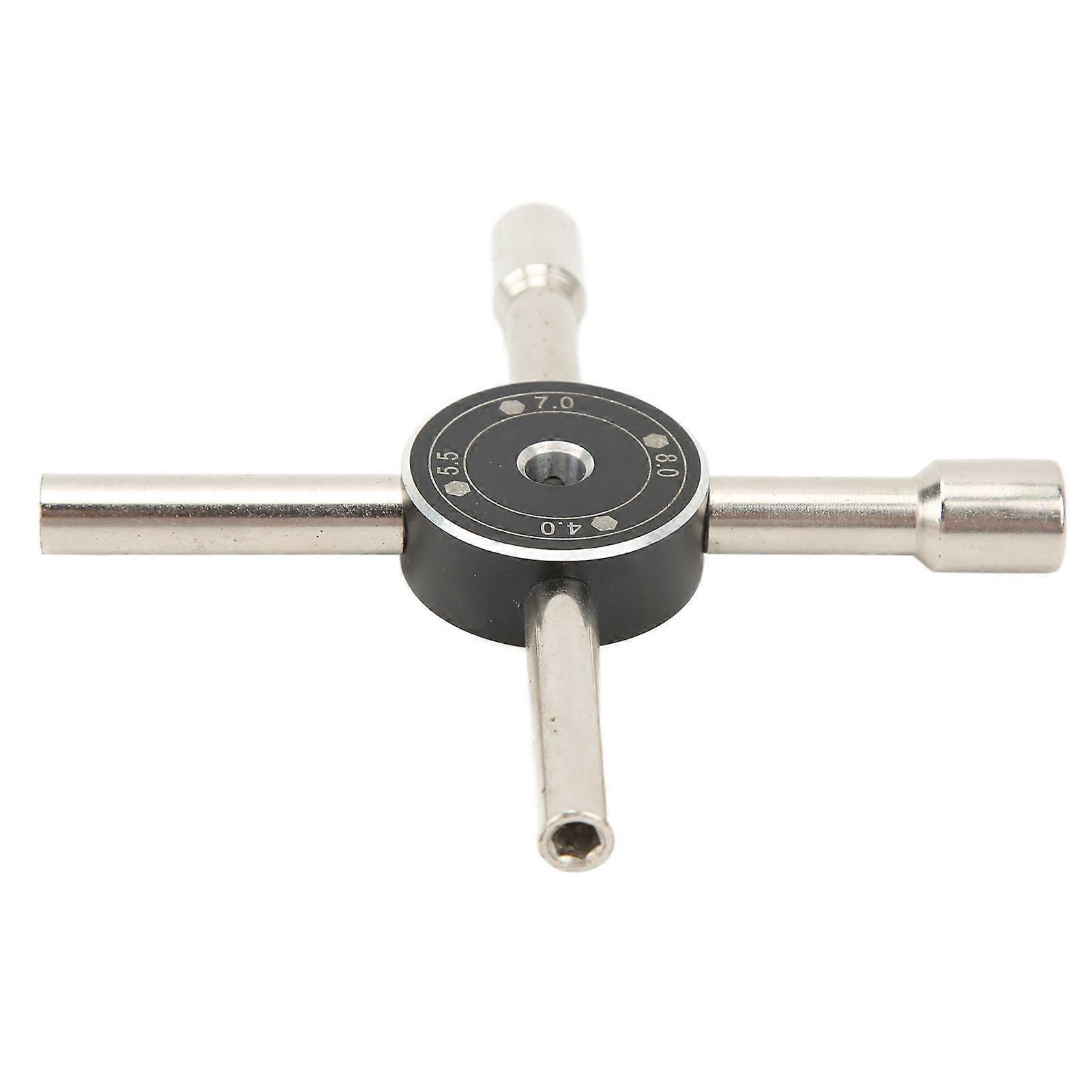 Cross Electric Control Cabinet Key 4 Way Universal Wrench Elevator Door Water Meter Valve RC Maintenance 4 5.5 7 8mm