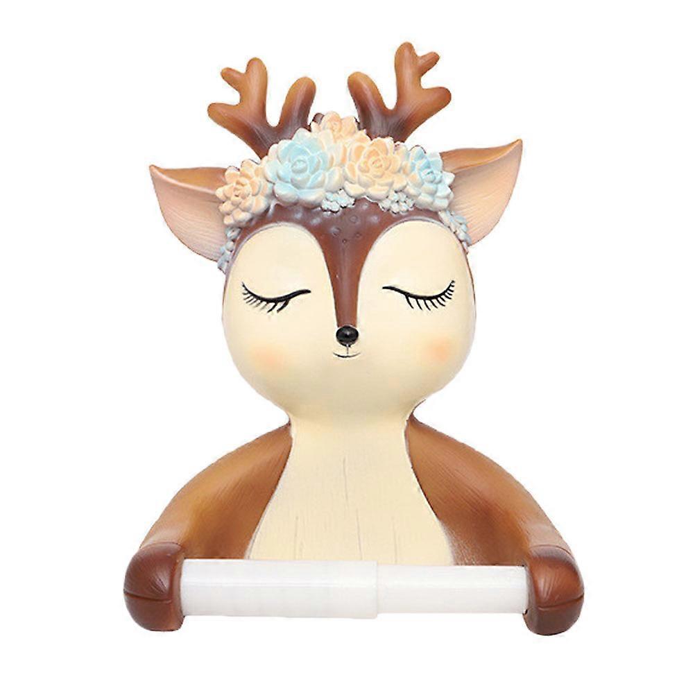 Novelty Toilet Paper Holder Cartoon Shape Simple Design For Home Users Vinyl Material Easy to Use 1Pcs