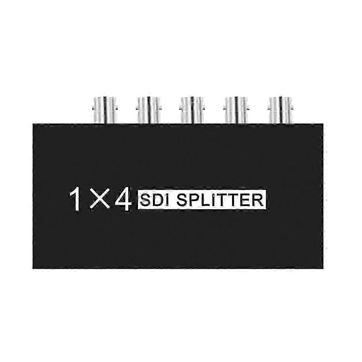 Digital SDI Splitter 1X4 Multimedia Splitter SDI Extender Adapter with 1080P TV Video for Projectors and Monitors