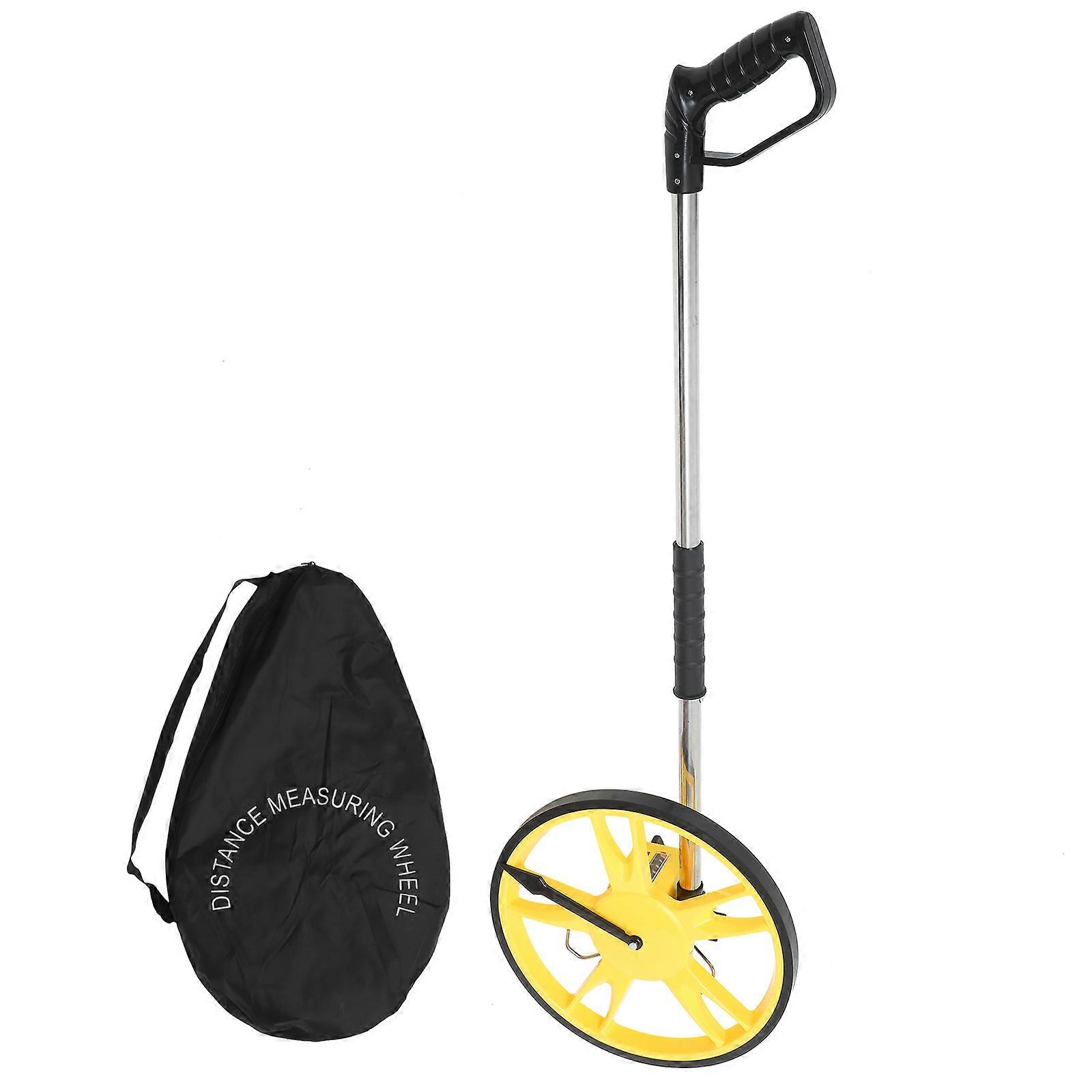 Metric Measuring Wheel Portable Hand-push Operation Road Industry Durable Stainless Steel 1Pack