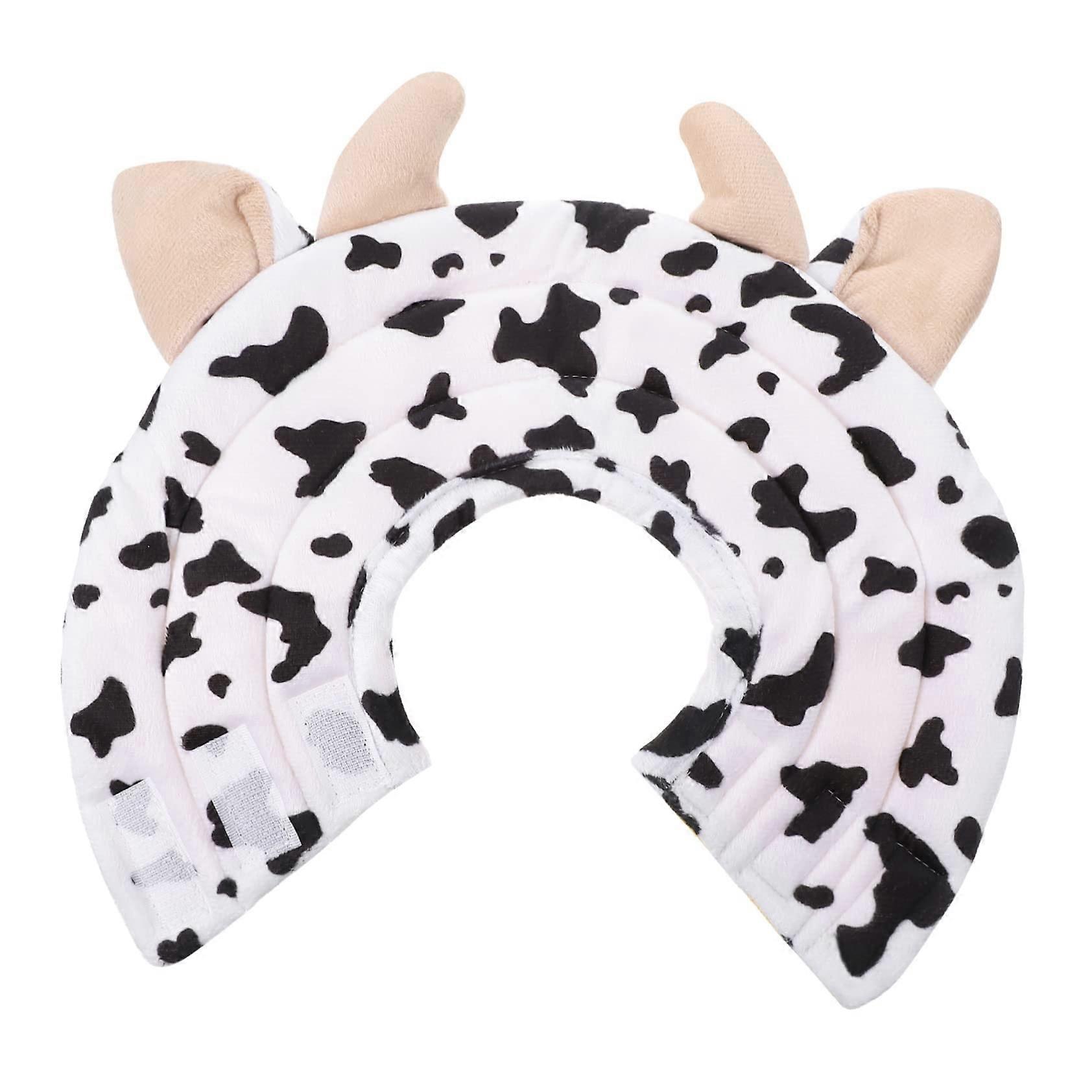 Puppy Lick Cone - Stylish Anti-Bite Plush Cone for Dogs and Cats, Cotton Filled, Leak-Proof, White, Universal Fit