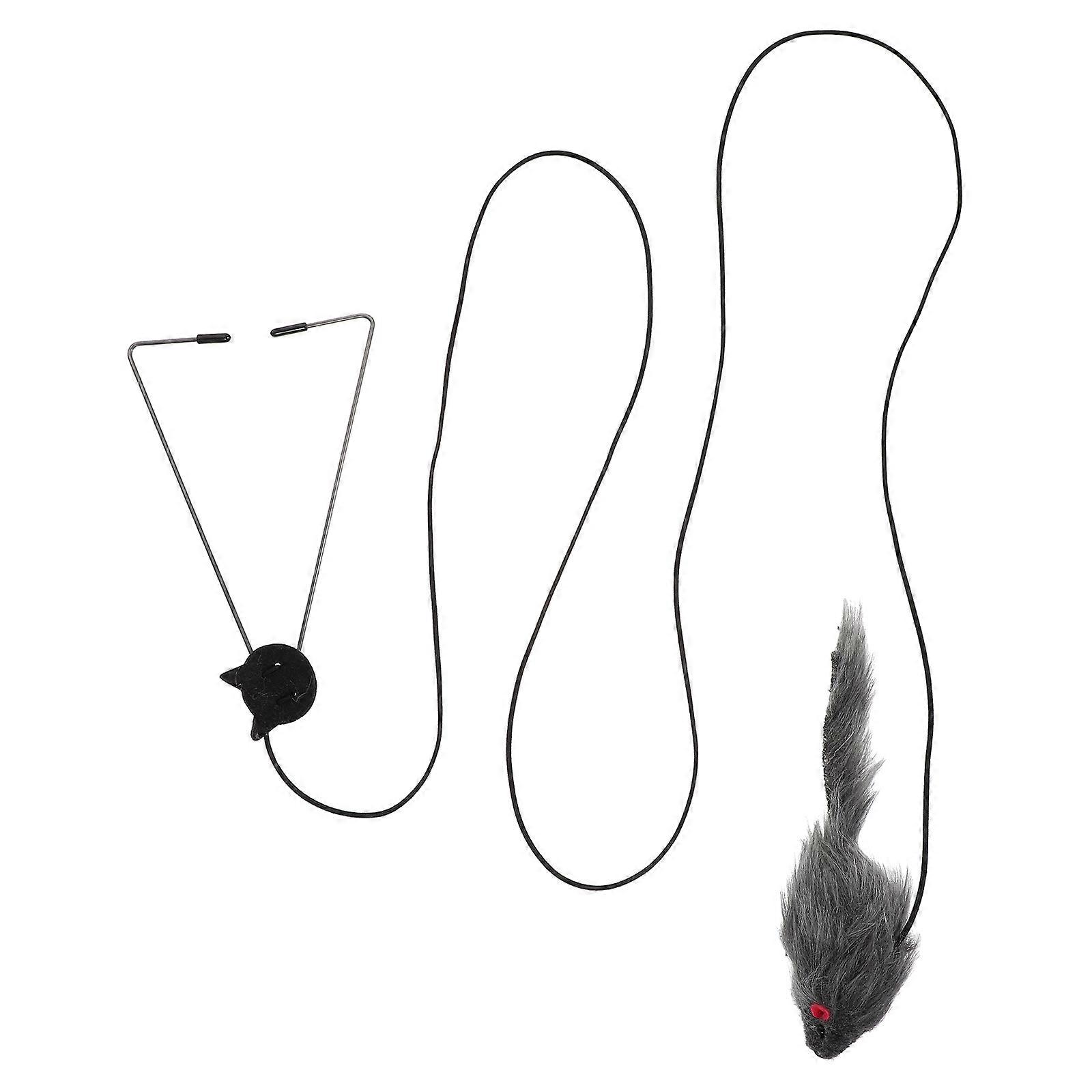 Interactive Hanging Cat Toys Elastic Teaser Stick For Cat Owners Exercise Inducement 1Set