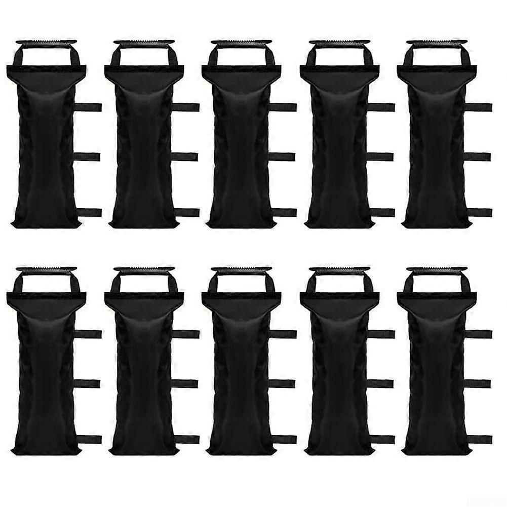 Outdoor sandbags, 10piece set for event canopy stability, easy to handle and reusable design (1000D black).