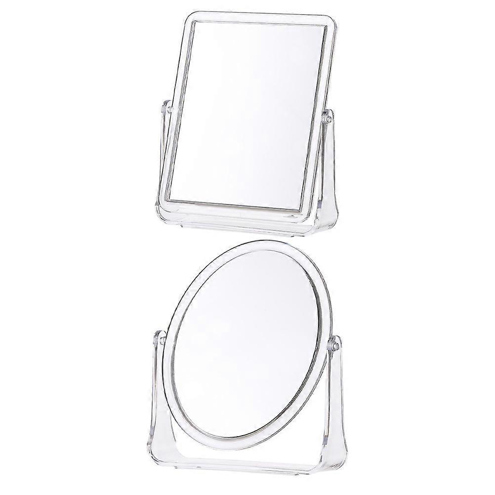 Here's a refined and professional product description based on your input:

 

**2pcs Simple Desktop Makeup Mirror – Chic Vanity Mirror for Bedroom &