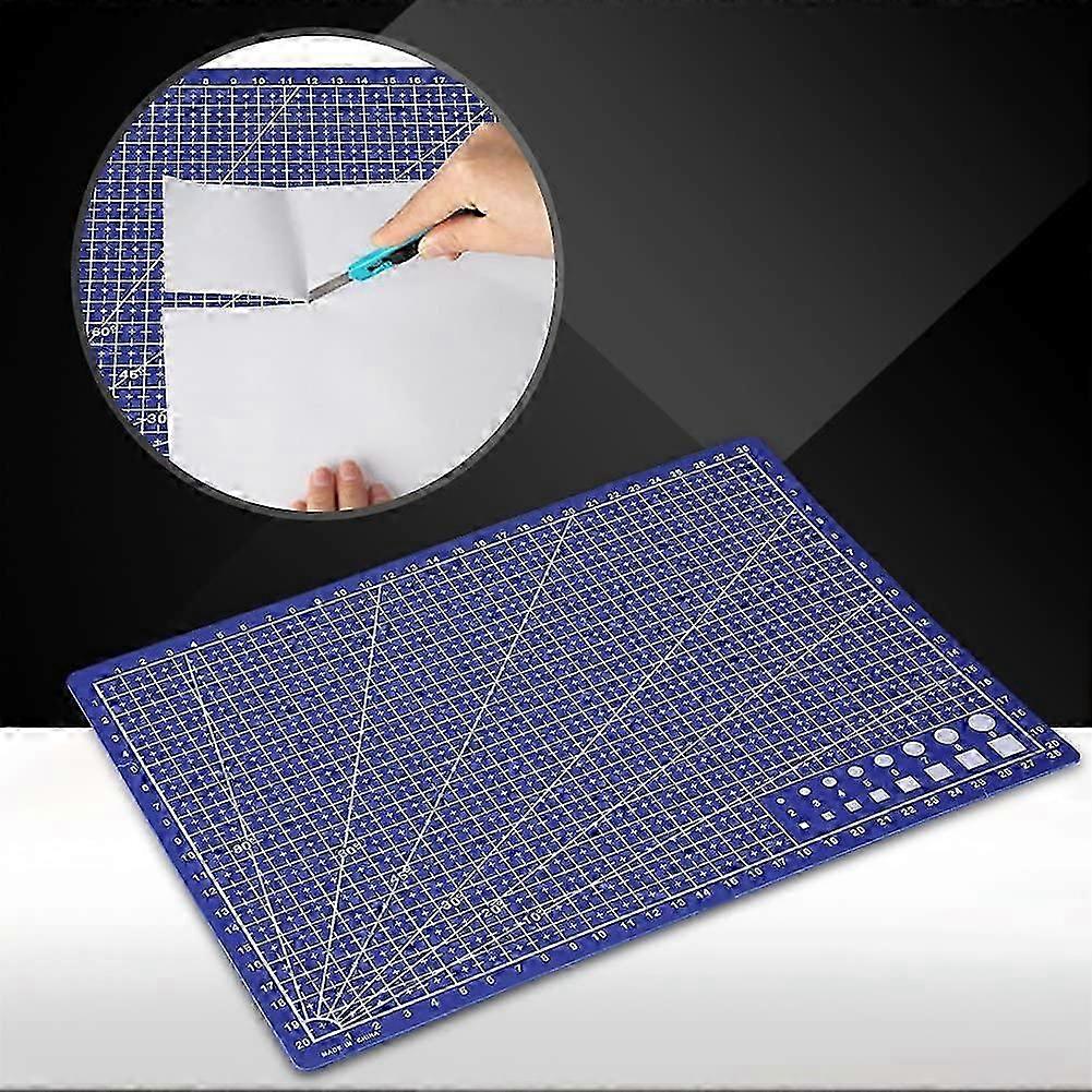 Self Healing Cutting Mat, A4 Stitching Grid Lines Cutting Board for Leather Paper Office Stationery Tool