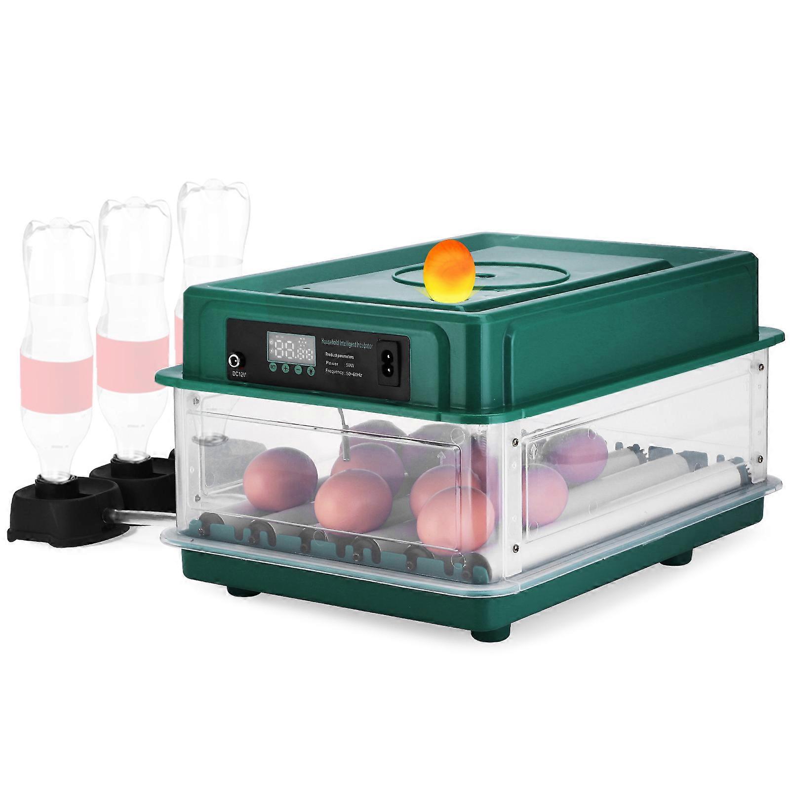 Chicken Egg Incubator For Hatching Eggs Poultry Egg Incubator Beginners Copper Material Compact Design 40.00X30.50X21.00CM Raising Chicks 1Pcs