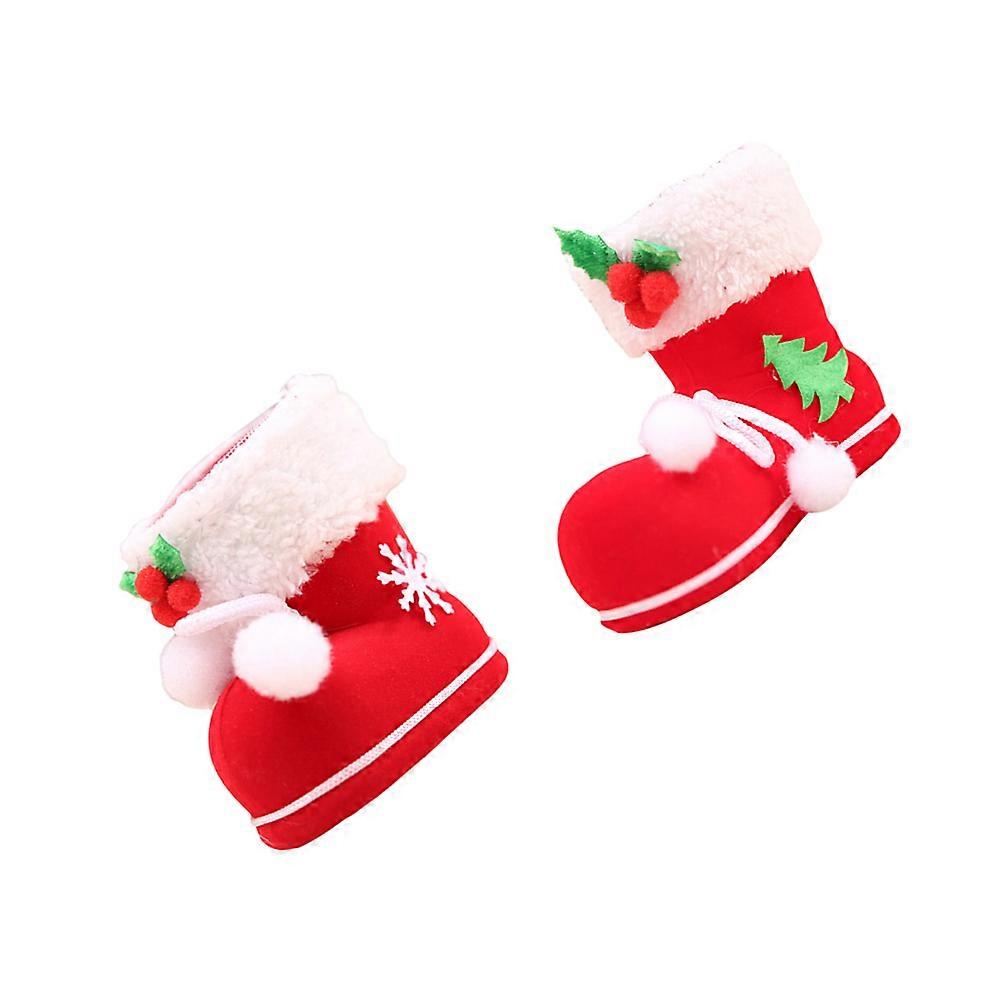 Festive Decor Boots Candy Storage Home Decoration Non-Fading Plastic Material 2Pcs