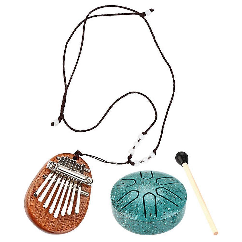 Percussion Instruments Tongue Drum Thumb Piano Kit Compact Shape Portable Design Musicians Yoga Practice Music Production 1Set