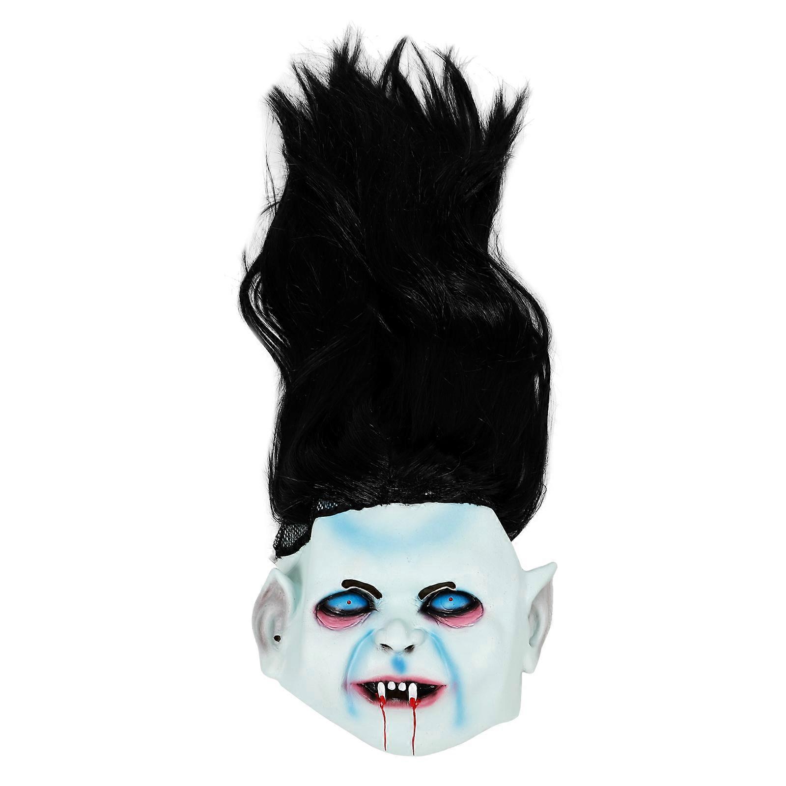 Scary Halloween Mask Latex Material Toothy Zombie Ghost Horrific Design Scare Friends Halloween 1Pack