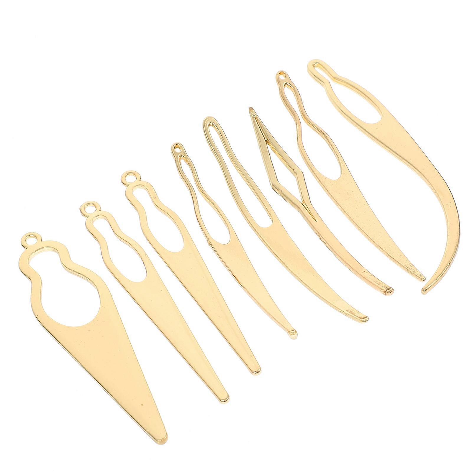 Dread Hook Professional Interlocking Tools Dreadlock Accessories Golden 6X1.5cm Wear-Resistant 8Pcs