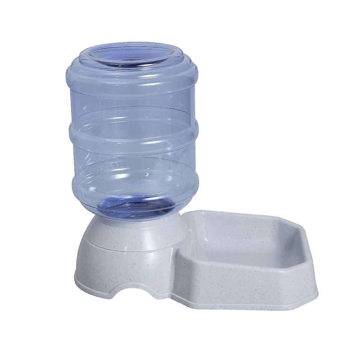 Automatic Pet Water Dispenser & Food Station with Leak Proof Gravity Feed, Large Capacity Square Feeder for Cats & Dogs, Dust Resistant Water