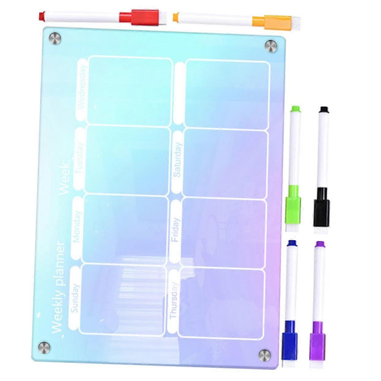 Weekly Planner Acrylic Colourful Fridge Magnets