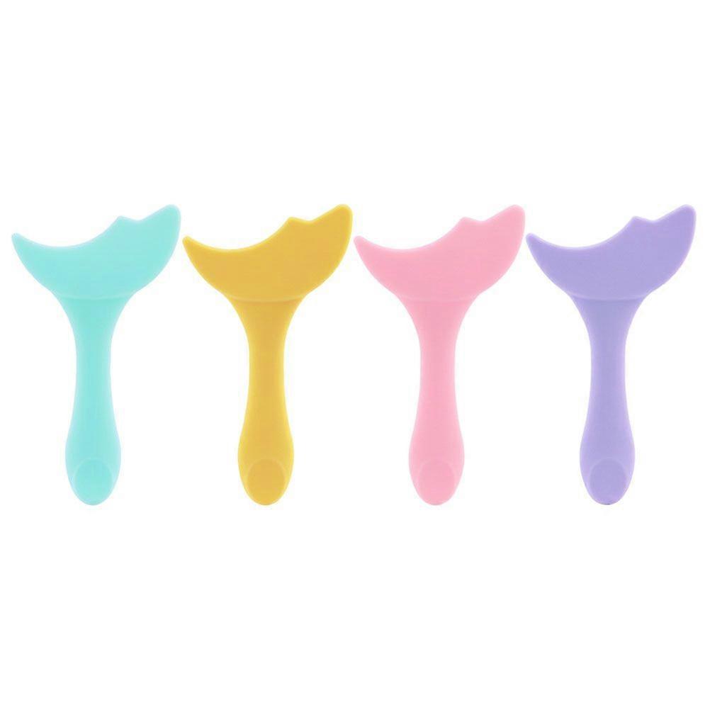 4pcs Eyeliner Stencil Silicone Eyeliner Aid Applicators Reutilizable Eyeshadow Mascara Plate