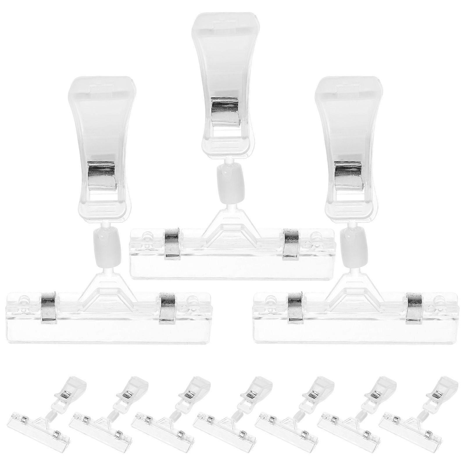 10pcs Replaceable Merchandise Sign Clip Price Tag Clips Price Display Holders Tag Clips
