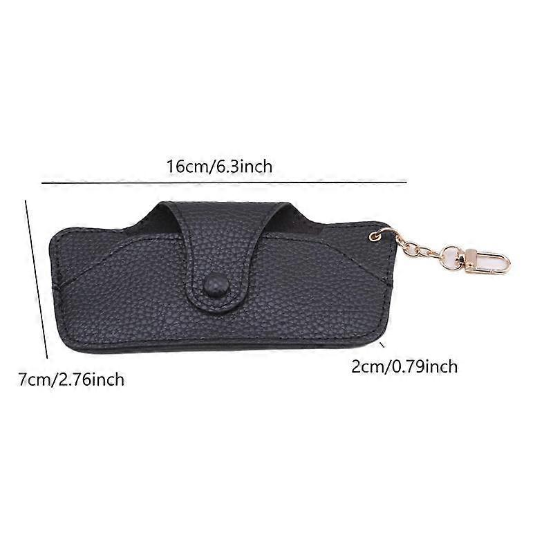 Sunglasses Case Glasses Accessories Solid Color Simple Universal Pressure Resistant Leather Portable Sunglasses Storage Bag