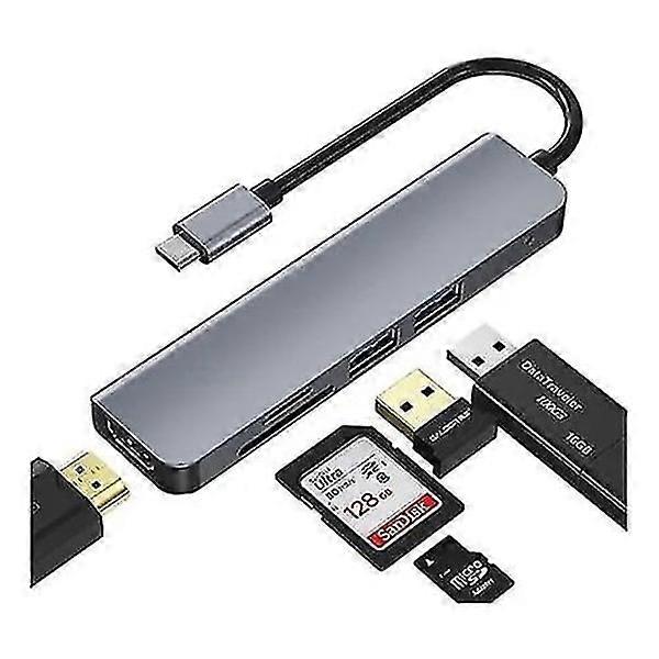 Anker USB C Hub adapter, 5-in-1 USB C adapter with 4k USB C to HDMI, Ethernet port, 3 USB 3.0 ports, for Macbook Pro, Ipad Pro, Xps, Pixelbook and Mo