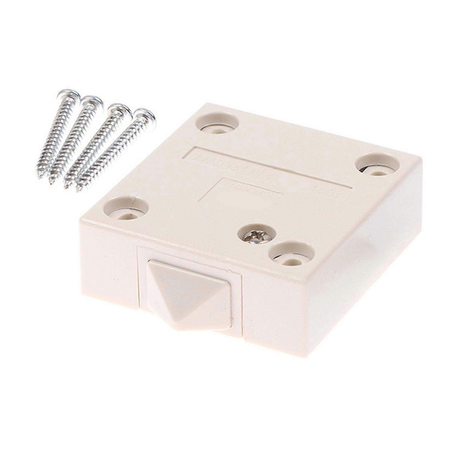 Automatic Light Switches Door Activated Touch Control Wardrobe Light Switches Push to Break Light Switches for Closet & Drawer White