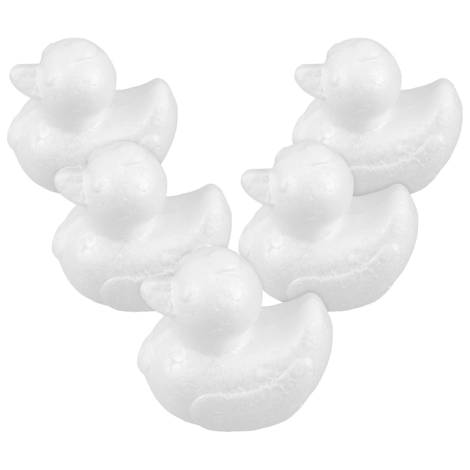 Foam Duck Animal Models for DIY Crafts and Decor 5pcs White Adorable 5cm
