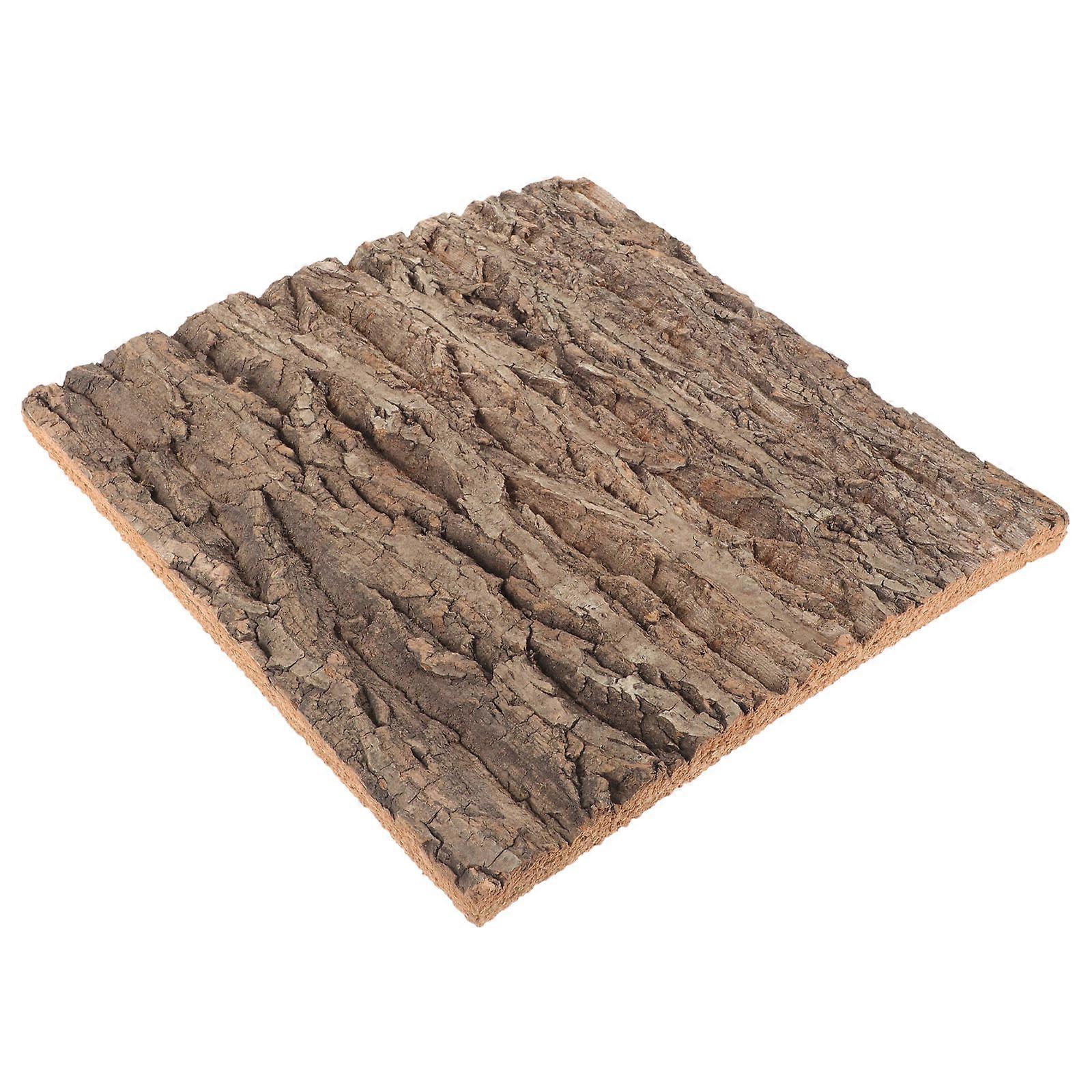 Cork Terrarium Background Textured Reptile Bark Climbing Mat for Bearded Dragon Aquarium Turtle Tank Decorative Backdrop Safe Wear Resistant Material